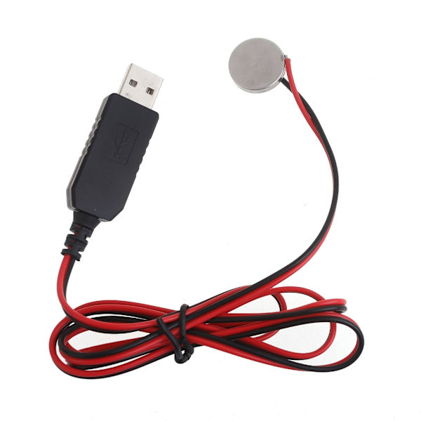USB til 3V CR2032 Dummy Batteri Ladningskabel CR2032 3V Batteri Erstatning for CR2032 Myntcelle Batteri Driver- Perfet