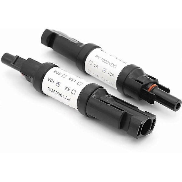 PB MC-4 Kobling med Diode, 10A/15A/20A DC1000V Diode Parallell Solcellepanel Kobling MC-4 Hann/Hunn PV Solenergi Fotovoltaisk-Perfet