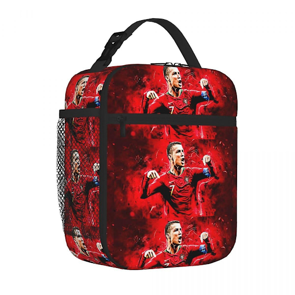 Cristiano Ronaldo Cr7 Isolerad Lunchväska Kylare Lunchbox Isolerad Lunchbox Lunchväska för Kvinnor Barn Skola - Perfekt 18