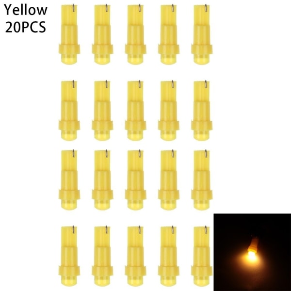 T5 LED lys Dashbord lys GUL 20STK 20STK Gul- Perfet Yellow 20Pcs-20Pcs