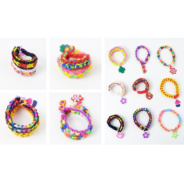 Loom Bands-sett 6800 stykker bånd - Lag dine egne armbånd og figurer i flere farger - Perfet multicolor