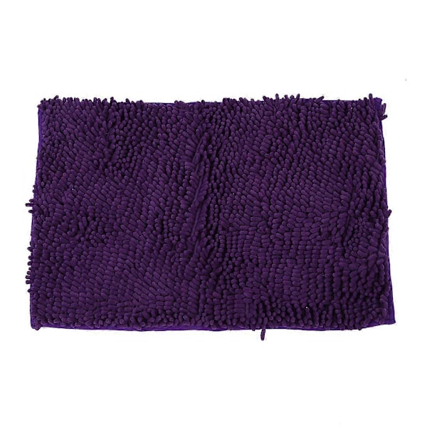 Mikrofiber Långull Carpenterworm Absorberande Halkskyddande Dörrmatta/Anti-matta/Badmatta - Lila + Gratis Kabelbindare - Perfekt