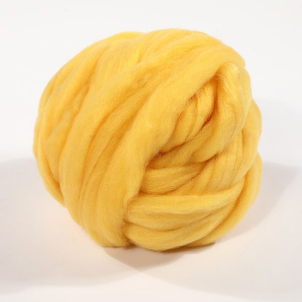 Stort uldgarn Chunky Arm strikning Super blød kæmpe bold Rovin - Perfet Yellow