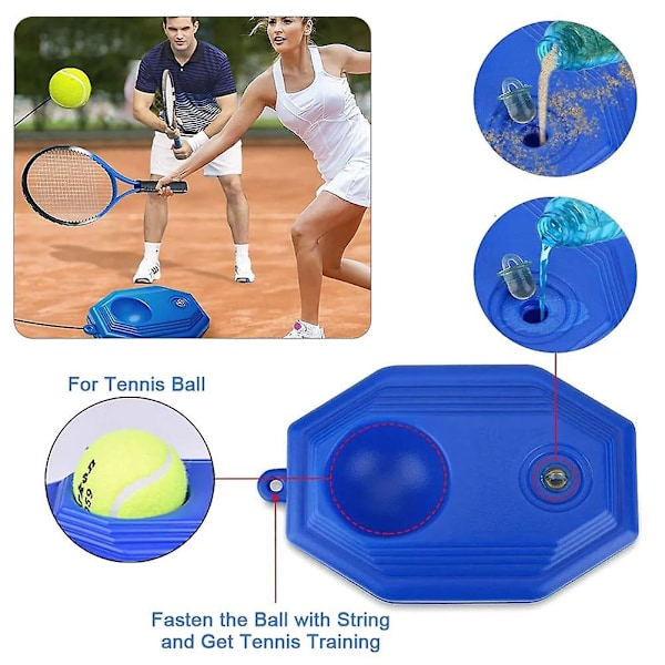 Professionel Tennis Træner Selvlært Bold Bounce Træningspraksis Værktøj til Begyndere - Perfekt 6 Balls