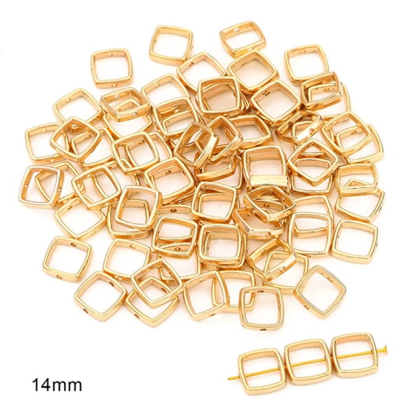 50 stk. To hull CCB Beads Ramme Spacer Beads DIY Halskjede Armbånd - Perfet K
