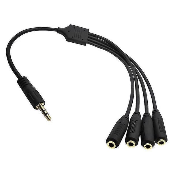 Hovedtelefon Splitter Kabel, 3.5mm, 3.5mm Trs 1 til 4 Vejs Splitter Kabel - Perfekt