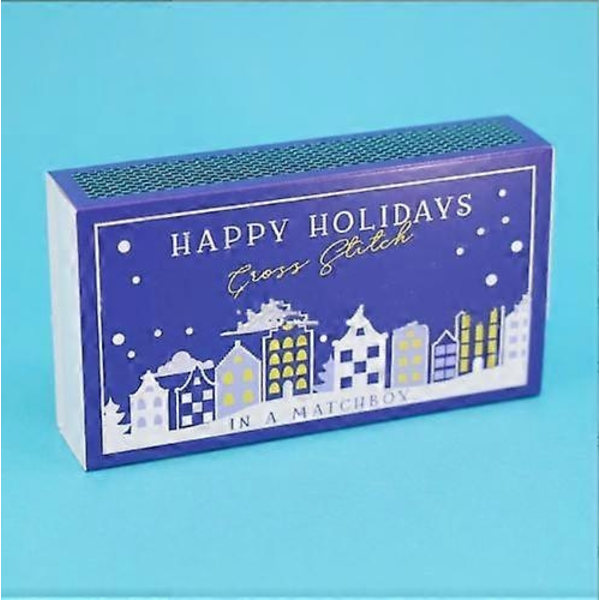 Jul-Korsstygn Adventskalender, Julkalender Broderikit 2024 Ny-Perfekt blue