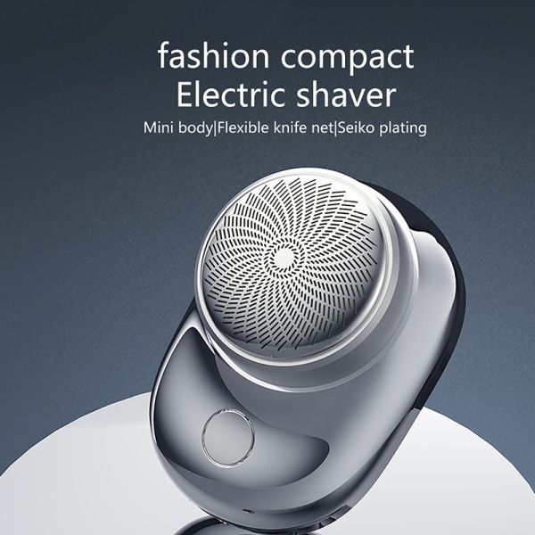 Kraftig Stormbarbermaskin for menn Mini bærbar elektrisk barbermaskin - Perfet Silver