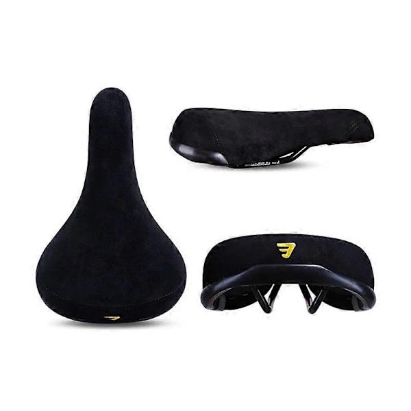 Cykelsadel hjul svart med logotyp cykelsadel flanell cykelsadel broderad logotyp 8mm skena - Perfet 43086