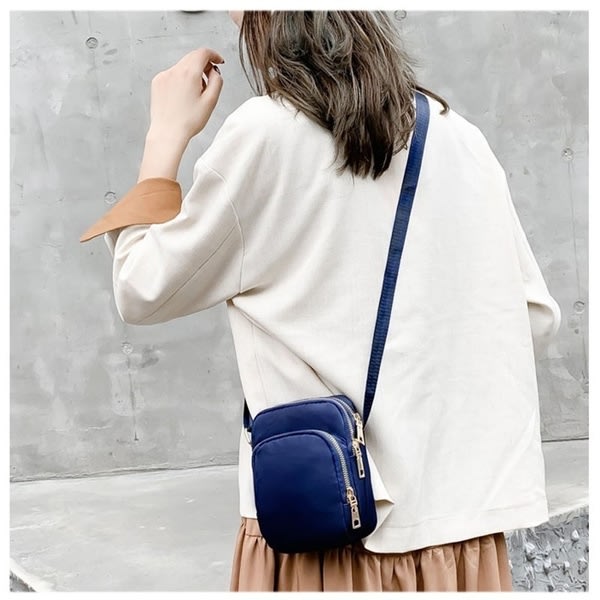 Crossbody Bags Nylon Mobiltelefonväska Switch Axelväska - Perfet Blue Mini