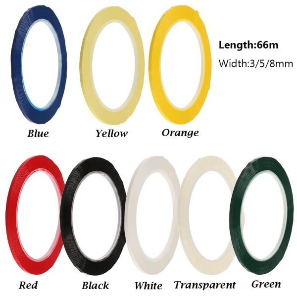 1 kpl Pöytäasemointinauha Merkintäteippi KELTAINEN 5MM keltainen-Perfet yellow 5mm
