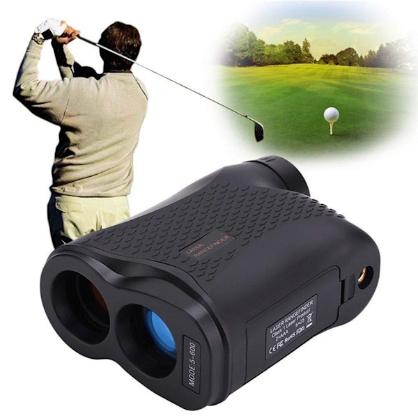 Golf Rangefinder Afstandsmåler Speedometer Digital Jagt Måle Kikkert (500m, Sort)-Perfet