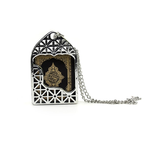 Mini Sheet Koran Book Real Paper Can Read Pendant Religion - Perfet Silver