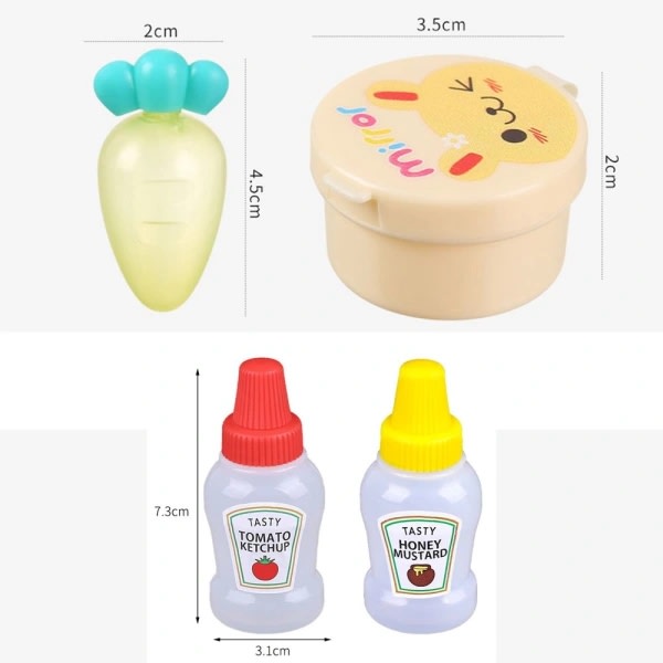 4 Minisåsflaska Set Flaskset En salladsdressing Ketchupdoseringsflaska - Perfet