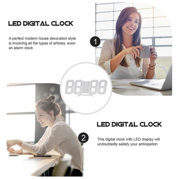 Digital Klocka Digital Väckarklocka Digital Väggklocka LED Alarm Digital Väggklocka Bordsklocka Digital Bordsklocka-Perfet