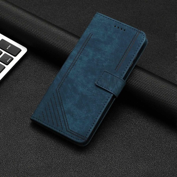 Fodral Kompatibelt med Samsung Galaxy A32 5G Magnetiskt Stänk- och Reptåligt Läder Flipfodral Kompatibelt med Samsung Galaxy A32 5G Fodral - Perfekt Blue