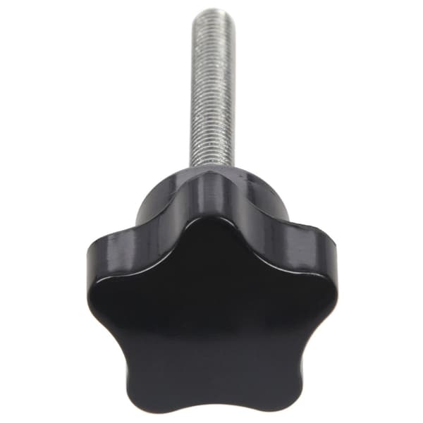 6 stk. M6 x 50 mm låsende stjerneformet plasthode hann-gjengeknapp grep-Perfet