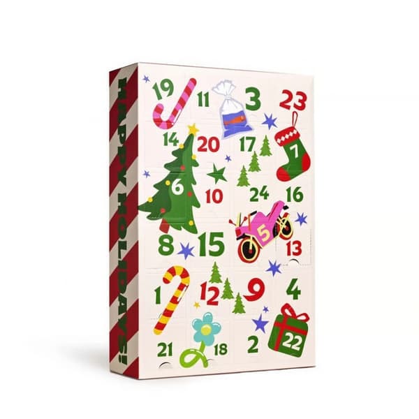 2025 Gränsöverskridande God Jul Strumpa Adventskalender (24 par)