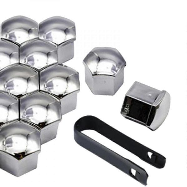 20 hjulmutterhetter for bil, rustsikre, sølv, 17 mm sølv 21 mm Silver 21mm Optional