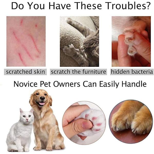 Nagelklippare för husdjur - Nagelklippare för kanin, valp, kattunge, marsvin, liten hund - skarp, säker, anti-scratch (rosa) - perfekt