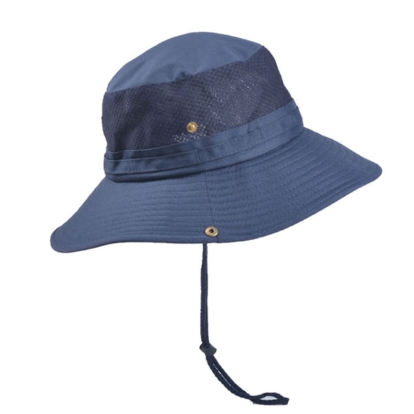 Solhatt for menn Bøttefiskehette UV-beskyttelse med bred kant - Perfet purplish blue