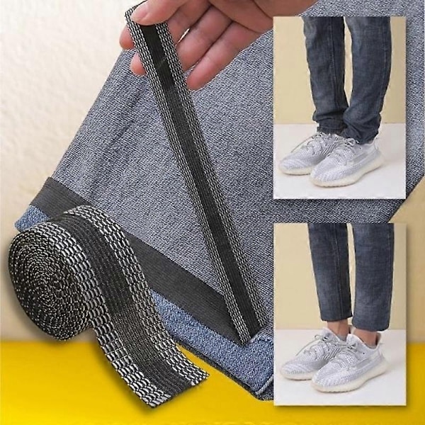 3/10M Selvklæbende Hurtig Bukselim Stryges på Buksekant Forkort Reparationsbukser Kompatibel med Jeans Tøj DIY Sy Materiale Syning - Perfekt yellow 3M