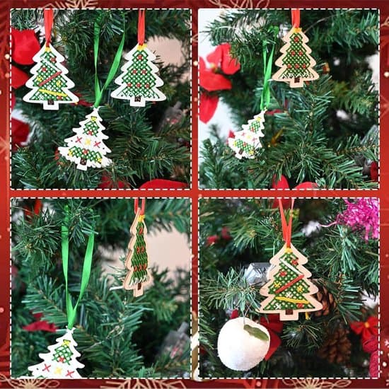 Julebroderisæt - Juletræsbroderi - DIY Julehåndværk - Broderisæt til voksne - Juletræspynt