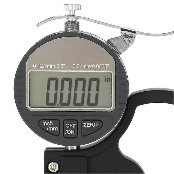 Digital tykkelsesmåler Elektronisk mikrometer Tykkelsesmåler 0-12,7 mm Tomme-Perfet