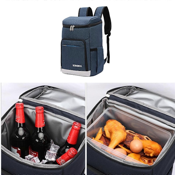 Isolerad Kylryggsäck Kylväskor Kylpaket Vattentät Termisk Lunchryggsäck för Resor Vandring Camping Picknickar-Perfekt blue
