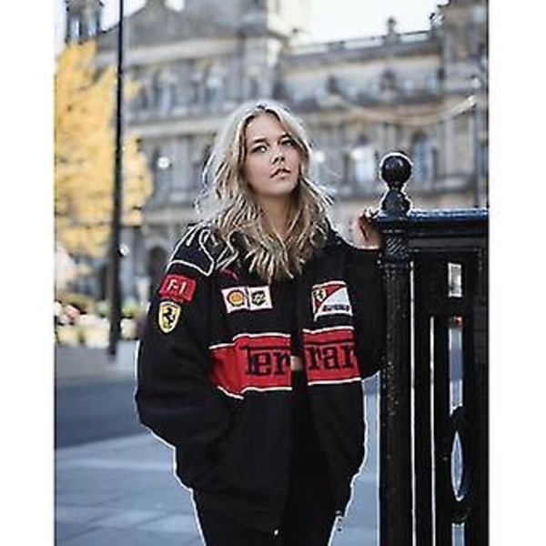 Racing Jakke Vintage Hvid Nascar Retro Bomber - Jakke Vintage Jakke - unisex Y2K Jakke Streetwear (FÅ DEN)-Perfekt M