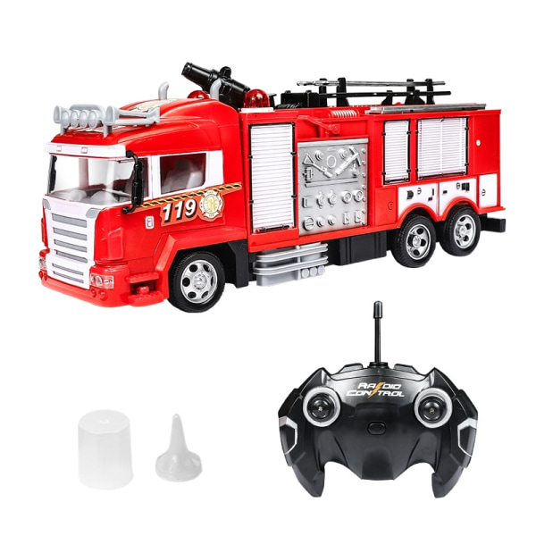 Rc Brandbil Fjärrkontroll Bil Truck Rescue 2,4g Brandman Radiostyrda bilar Vattenjet Stege Brandbil Leksaker För Pojkar Present- Perfet no box