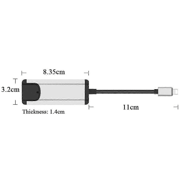 Lightning till RJ45 Ethernet Nätverksadapter - Perfekt