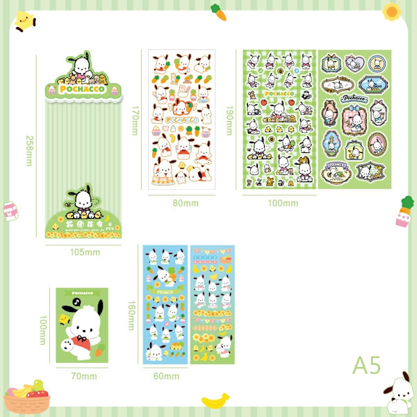 Sunny Day Sanrio e Thing Supply Station -sarjan sarjakuva - Perfet A5
