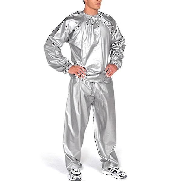 Duty Sauna Sveddragt Træningsdragt Fitness Anti-riv-Perfekt Gray 4XL