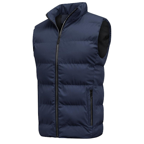 YOUTHUP Herrar Västar Casual Utomhus Quiltat Vinter Ärmlös Bodywarmer-Perfet Blue XS