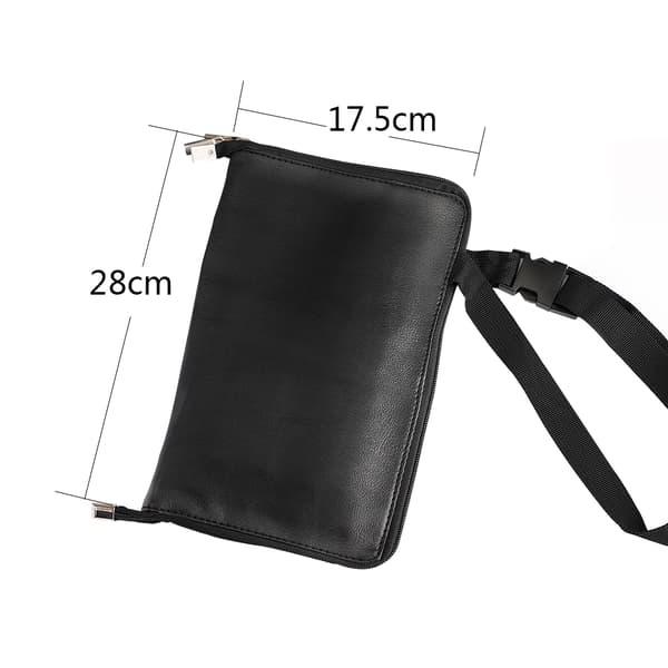 Sort 24 stk. Makeup Børste Taljetaske Etui til Kunstnere