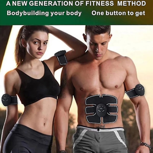 Ems Trådløs Muskelstimulator Abs Minal Muskeltræner Toner Kropsfitness Hoftetræner Formgivende Plet Slimming Træner Unisex-Perfet 8Pack 3in1and Hip1