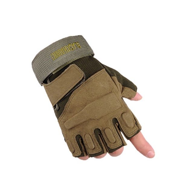 Outdoor Tactical Gloves Sportshansker Half Finger ilitary one - Perfet green M