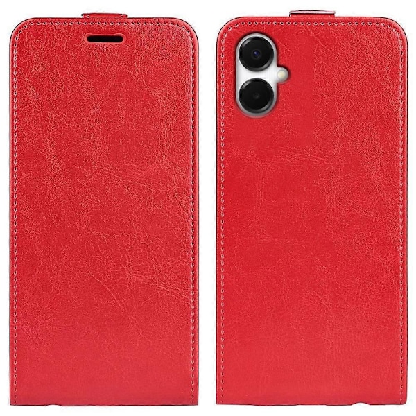 Yhteensopiva R64 Texture pystysuuntaan avautuvan nahkaisen puhelinkuoren kanssa - Perfet Red For Samsung Galaxy A06 5G