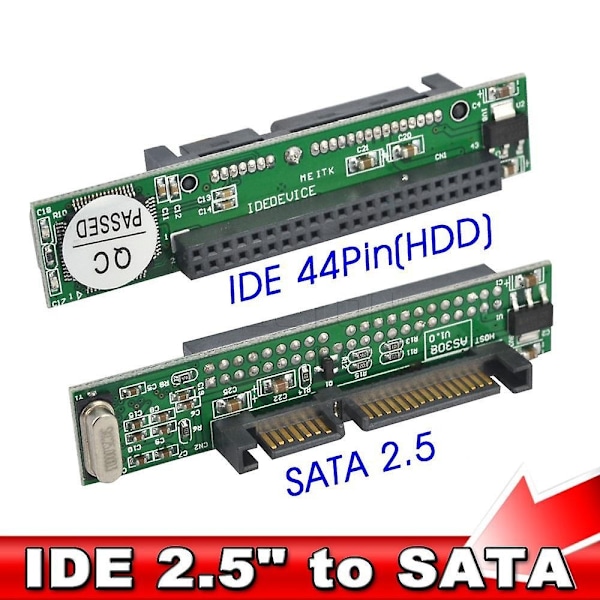 IDE - SATA 2.5 tuuman IDE naaras 40-nastainen portti - 2.5 SATA naaras 1.5Gbs sarjaliitäntäsovitinmuunnin tukee ATA 133 100 HDD CD DVD-Perfet