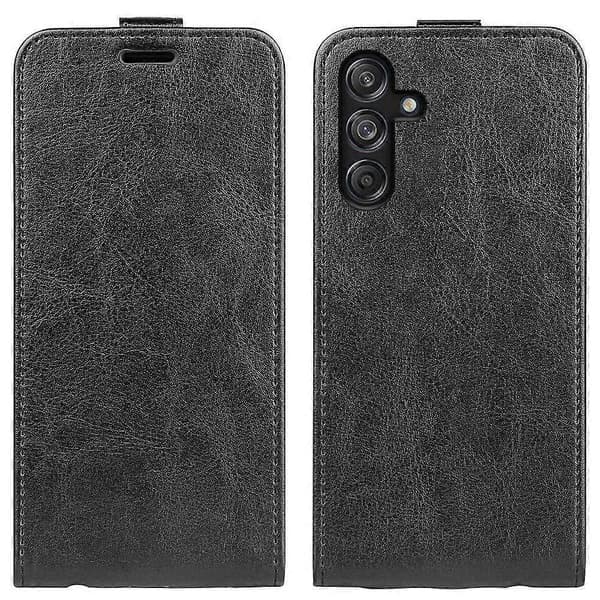 Kompatibel med R64 Textur Vertikal Flip Läder Telefonfodral-Perfet Black