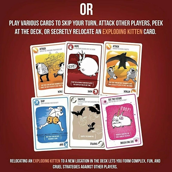 Exploding Kittens Original Edition Monen pelaajan korttipeli - Täydellinen