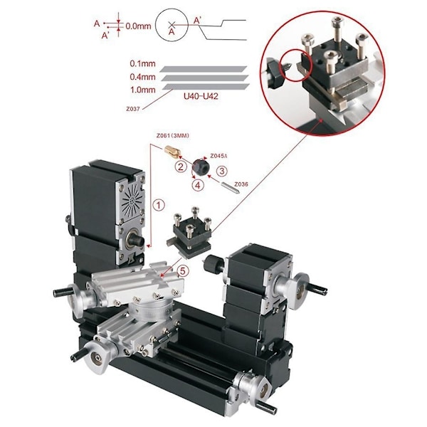 Z044MT Metall 2-Positions Verktygshållare för Svarv Verktygsstöd Bracket Metall Roterande Svarv Tillbehör-Perfekt