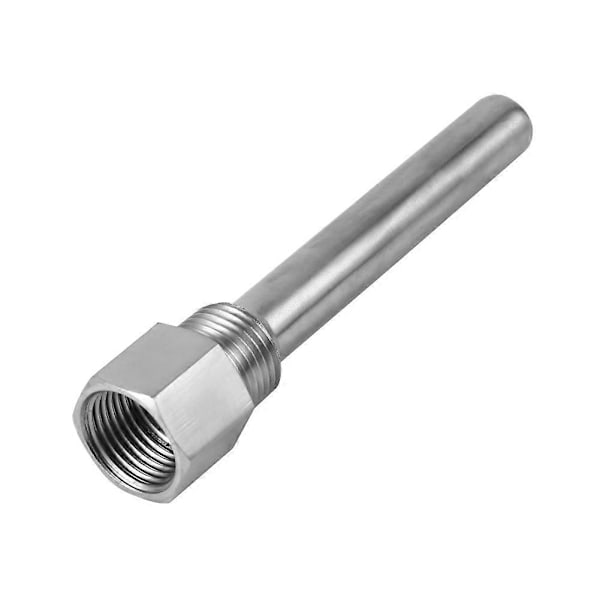 Rustfrit stål termobrønd 1/2 NPT gevind kompatibel med temperatursensorer - Perfet