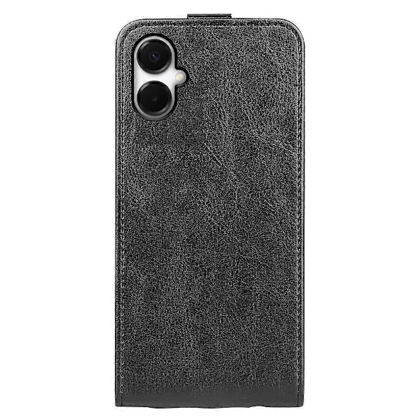 Kompatibel med R64 Textur Vertikal Flip Läder Telefonfodral-Perfet Black For Samsung Galaxy A06 5G