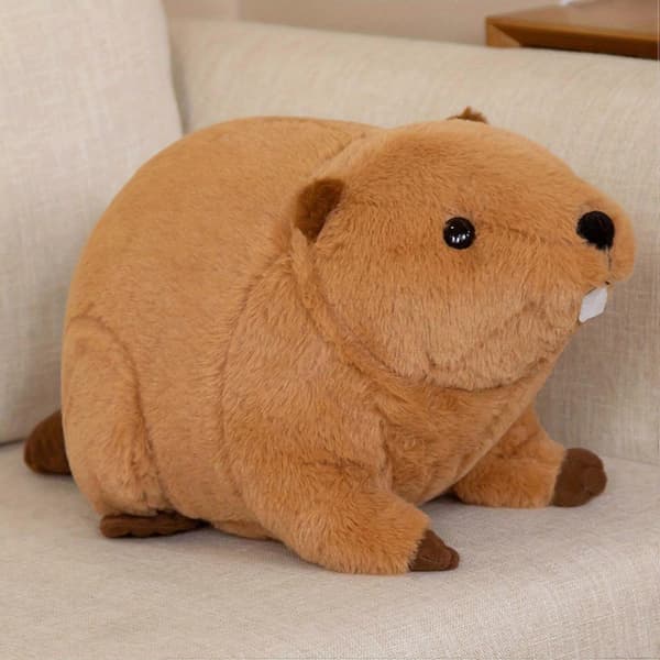 Söt Mjuk Nutria Plyschleksak Nutria Docka Kudde-Perfekt Khaki