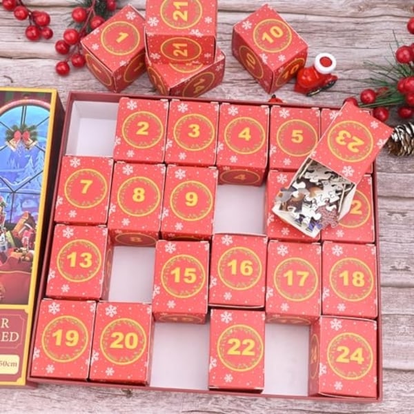 Adventtikalenteri palapeli, palapeli Adventtikalenteri 2023 Joulu Perheloma Pulmatyökalu 1