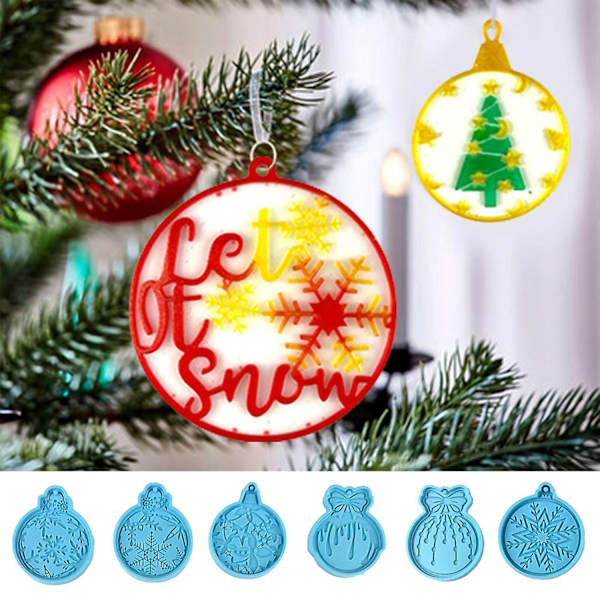 Joulukuusi Stencil Kirkas Tekstuuri Korroosionkestävä Lämpökestävä DIY Elintarvikelaatuinen Lumihiutale Kello Silikonimuotti Koti-Perfektiin C