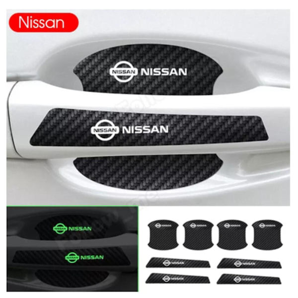 Auton Valoisa Ovikahva Suojaava naarmuuntumaton Kahva Suojatarra - Täydellinen Nissan 8pcs