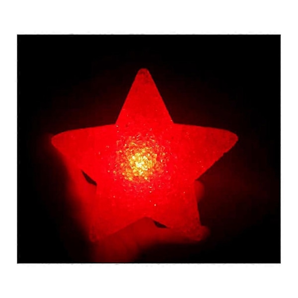 PVC Nattelys Stjerneformet Lys Barnegave til Ferie og Bursdag - Perfekt Red light-handheld 15CM
